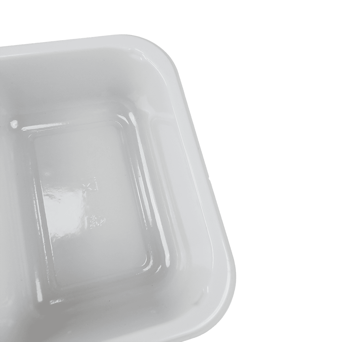 ZK-CPET-A002 Disposable Stackable 2-Compartment White CPET Packaging Containers