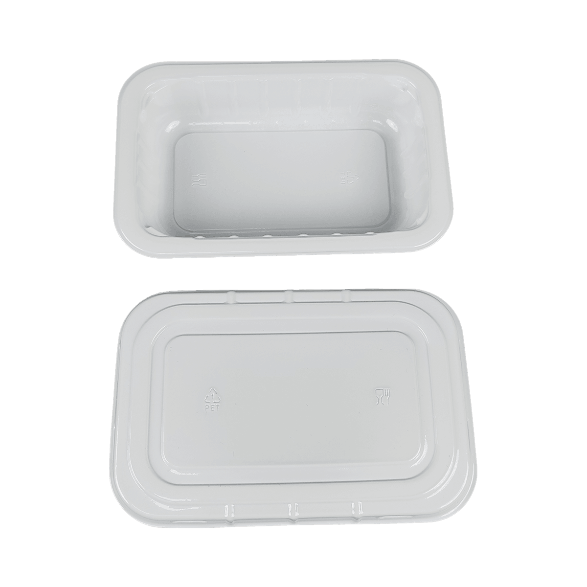 ZK-CPET-XH005 Reusable white CPET packaging containers with sealing lid